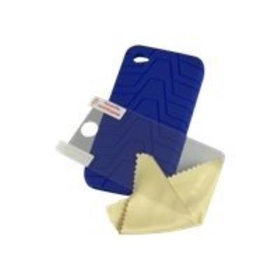 Logic3 Silicone Grip - Beschermhoes voor mobiele telefoon - silicone - blauw - voor Apple iPhone 4