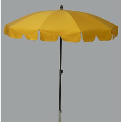 Parasol rond centré coloris Maïs - Dim : H 230 x D 200/10 cm-PEGANE-