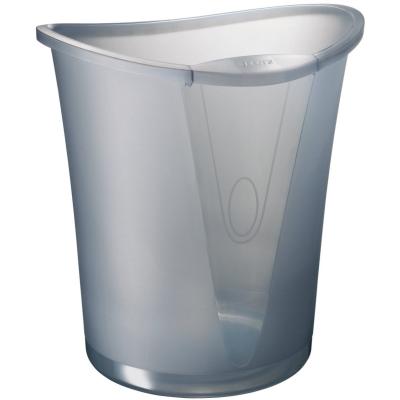 LEITZ ALLURA CORBEILLE À PAPIER EN POLYPROPYLÈNE 18 L 100% RECYCLABLE GRIS TRANSPARENT