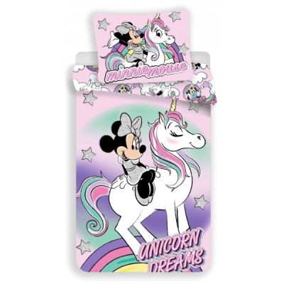 Minnie Licorne - Parure de Lit Enfant - Housse de Couette Coton