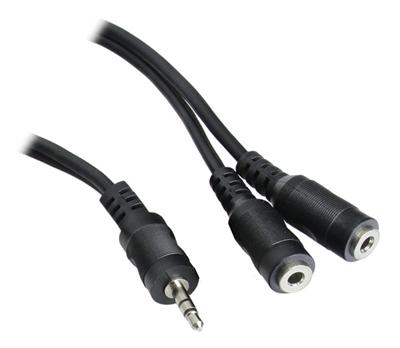 Cable Audio - Jack 3.5mm Male -> 2x Jack 3.5mm Femelle - 1,8m