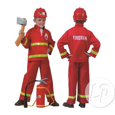 déguisement de pompier rouge enfant taille 116cm