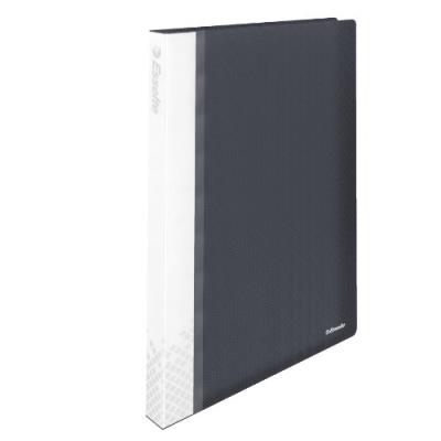 Esselte vivida reliure protège-documents rigide en polypropylène avec 40 pochettes a4 80 feuilles noir esselte group 623988