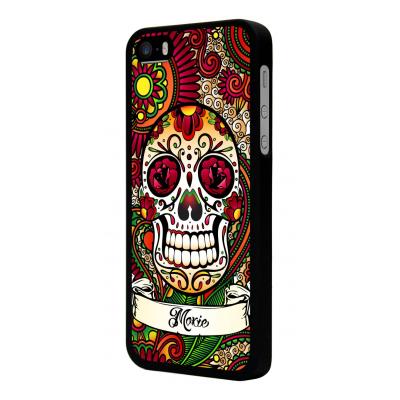 Coque Rubber Noir pour Wiko Cink Slim Motif Skull Fancy Rouge