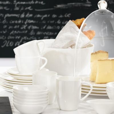 6 Assiettes à dessert rondes porcelaine blanche 'A Table !' - ASA selection