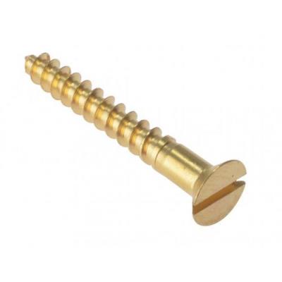 Bargainscrews Lot de 200 vis à tête plate fendue en laiton massif 1\