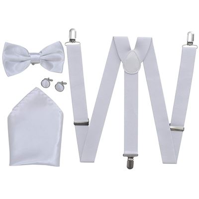 vidaXL Set de bretelles et nœud papillon de Cravate noir / Tuxedo Homme