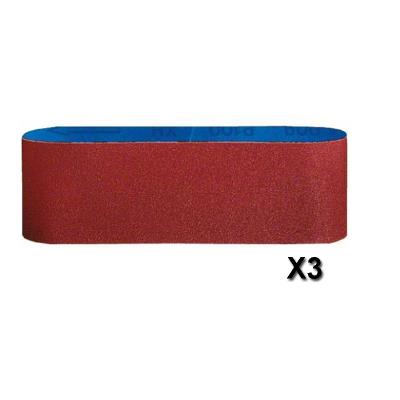 Bosch 2608606138 Set De 3 Bandes Abrasives 100 X 610 Mm, Grain 60 / 80 / 100