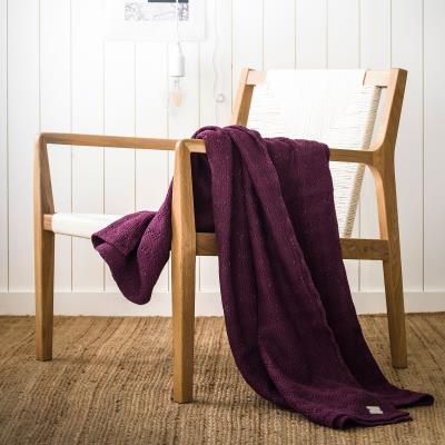 Essix - Couvre-lit Malo coton sangria - 260 x 240 cm