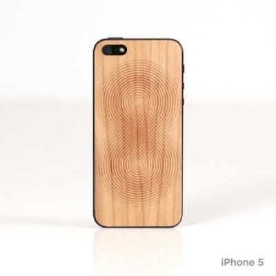Lazerwood 22183 coque en bois pour apple iphone 5 5s avec film protecteur décran motif ad infinitum conçu par andy gilmore ceri