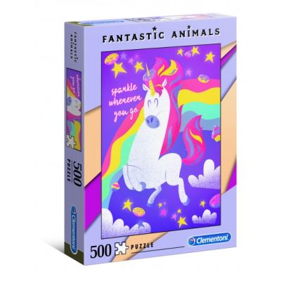 Clementoni puzzle Fantastic Animals500 pièces de licorne