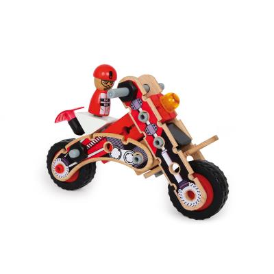set de construction en bois voiture de course Valentino