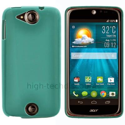 Housse etui coque pochette silicone gel fine pour Acer Liquid Jade + film ecran - BLEU