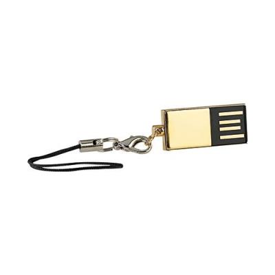PCONKEY  Cl&eacute; USB 2.0 &eacute;tanche super-slim ''Gold'' - 64 Go