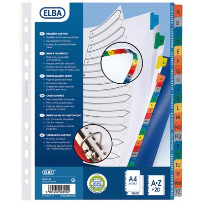 Avery - Intercalaires Alphabetiques Carte A/z A4+ Mylar - Jeu De 20