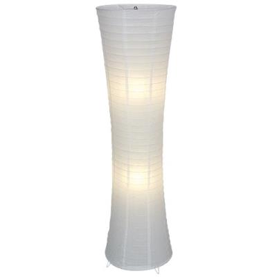 Naeve leuchten 2003623 lampadaire himalya avec pied métallique et abat-jour en papier blanc hauteur 123 cm diamètre 30 cm