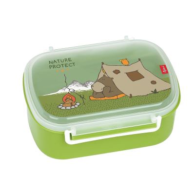 SIGIKID Garçon, Boîte à Goûter avec Motifs Colorés, Forest Grizzly, Vert, 24780