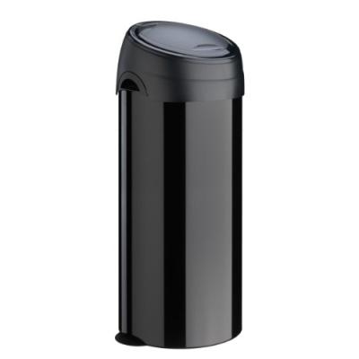 MELICONI 14001253106BB POUBELLE SOFT TOUCH DELUXE MÉTAL NOIR 40 L