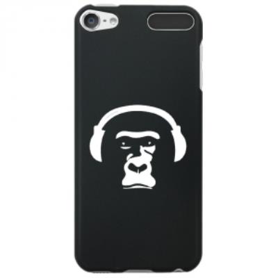 Coque souple pour Apple iPod Touch 5 avec impression Motifs singe avec son casque