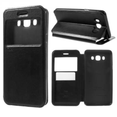 Etui Folio View Roar Korea ultra fin noir pour Galaxy J7-2016