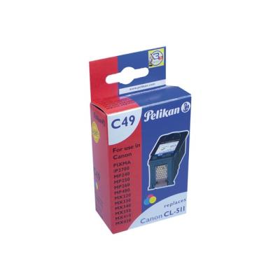 Pelikan C49 - kleur (cyaan, magenta, geel) - gereviseerd - inktcartridge (alternatief voor: Canon CL-511)