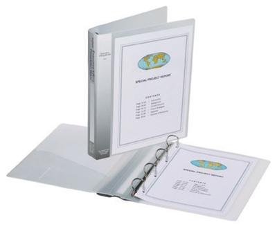 Classeur de présentation A4 transparent 4 anneaux Snopake