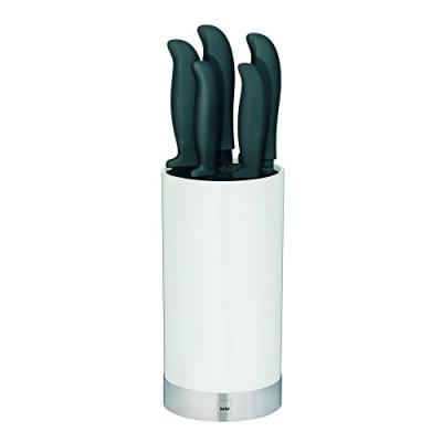 Kela 11286 bloc couteaux de cuisine + 5 couteaux, coloris blanc, 'acida'