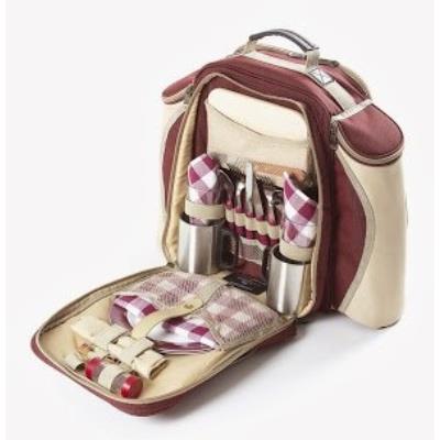 Greenfield collection super deluxe sac à dos de pique-nique pour 2 personnes rouge