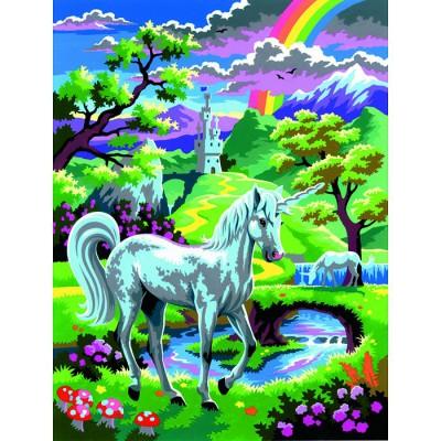 Oz International - Peinture au numéro - Débutants : Une licorne au pays des fées