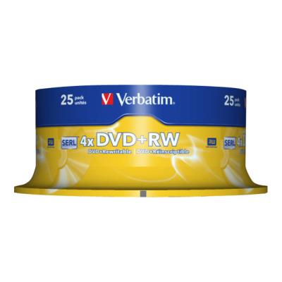 Verbatim - DVD+RW x 25 - 4.7 GB - opslagmedia