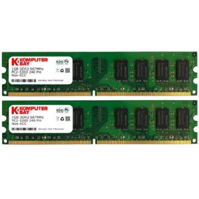 Komputerbay Mémoire Pour Ordinateur De Bureau Ddr2 667 Mhz Pc2-5300 Pc2-5400 667 Dimm 240 Broches 2 Go 2 X 1 Go 2 Go (2 X1 Go)