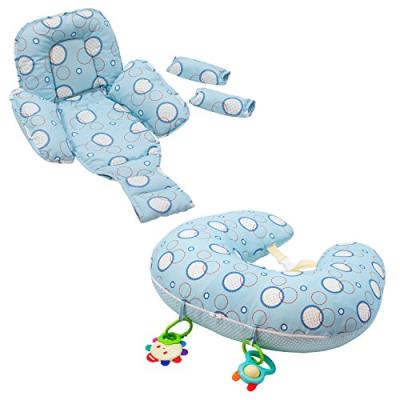 Clevamama clevacushion coussin d'allaitement 10 en 1 bleu