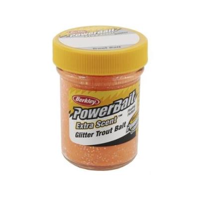 Berkley powerbait select glitter troutbait pâte appât pour pêche à la truite fluo orange twin pack 50 g