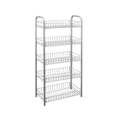 metaltex monaco 343015039 étagère à panier multiusage 5 étages argenté 41 x 23 x 86 cm