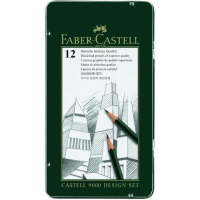 Faber-Castell 12 Crayons Graphite Castell 9000