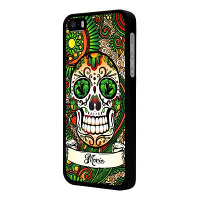 Coque Rubber Noir pour Wiko Cink Slim Motif Skull Fancy Vert
