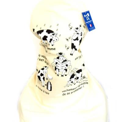 Tablier créateur 'Les Vaches' beige