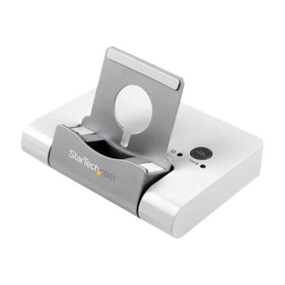 StarTech.com 3-poorts USB 3.0 hub plus gecombineerde snellaadpoort (2,1 A) met smartphone-/tablethouder - zwart - hub - 3 poorten