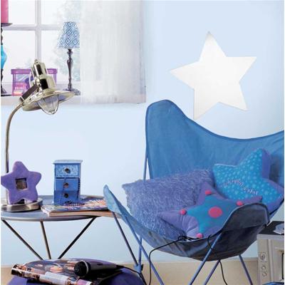 Sticker miroir etoile repositionnable 28x28cm