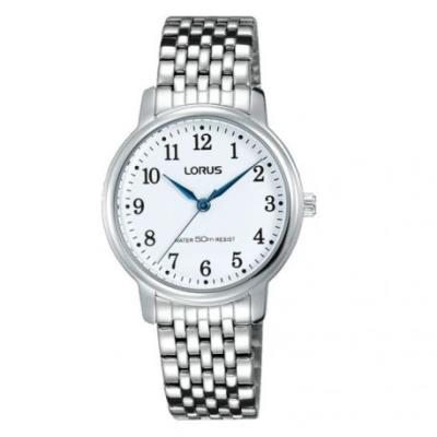 Montre Femme LORUS modèle CLASSIQUE Argentée et Blanche - RG229LX9
