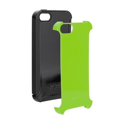 Coque Xqisit Rugged noire/verte pour Apple IPhone 5S
