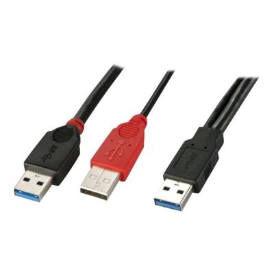 Lindy USB 3.0 Dual Power Kabel - USB / voedingskabel - 50 cm