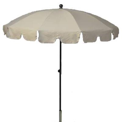 Parasol rond centré coloris Ecru - Dim : H 230 x D 200/10 cm-PEGANE-