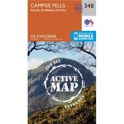 Os Explorer Map Active (348) Campsie Fells (Os Explorer Active Map) (Map)