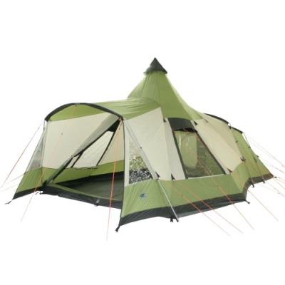10t navaho 470+ tente pyramide pour 5 personnes vert mousse gris pierre
