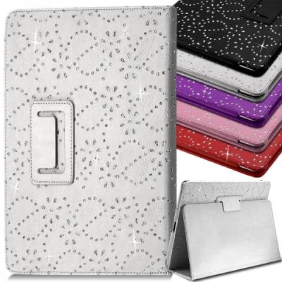 Housse coque étui pour Apple iPad 1 Style Diamant Couleur Blanc