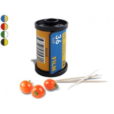 Range cure-dent amusant ayant la forme d'une pellicule photo rouge et jaune deco maison ustensile cuisine