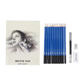 40pcs Set Kit de dessin professionnel croquis dessin crayons materiel dessin  art peinture esquisse Étui à crayons