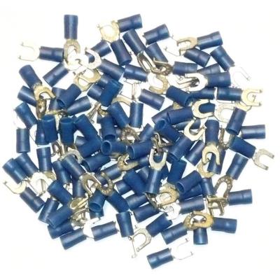 Cosses Electriques Fourche De 4 Bleues Sachet De 100 Cosses