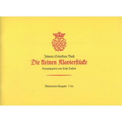 Partitions classique BARENREITER BACH J.S. - DIE KLEINEN KLAVIERSTUCKE - CLAVECIN Clavecin